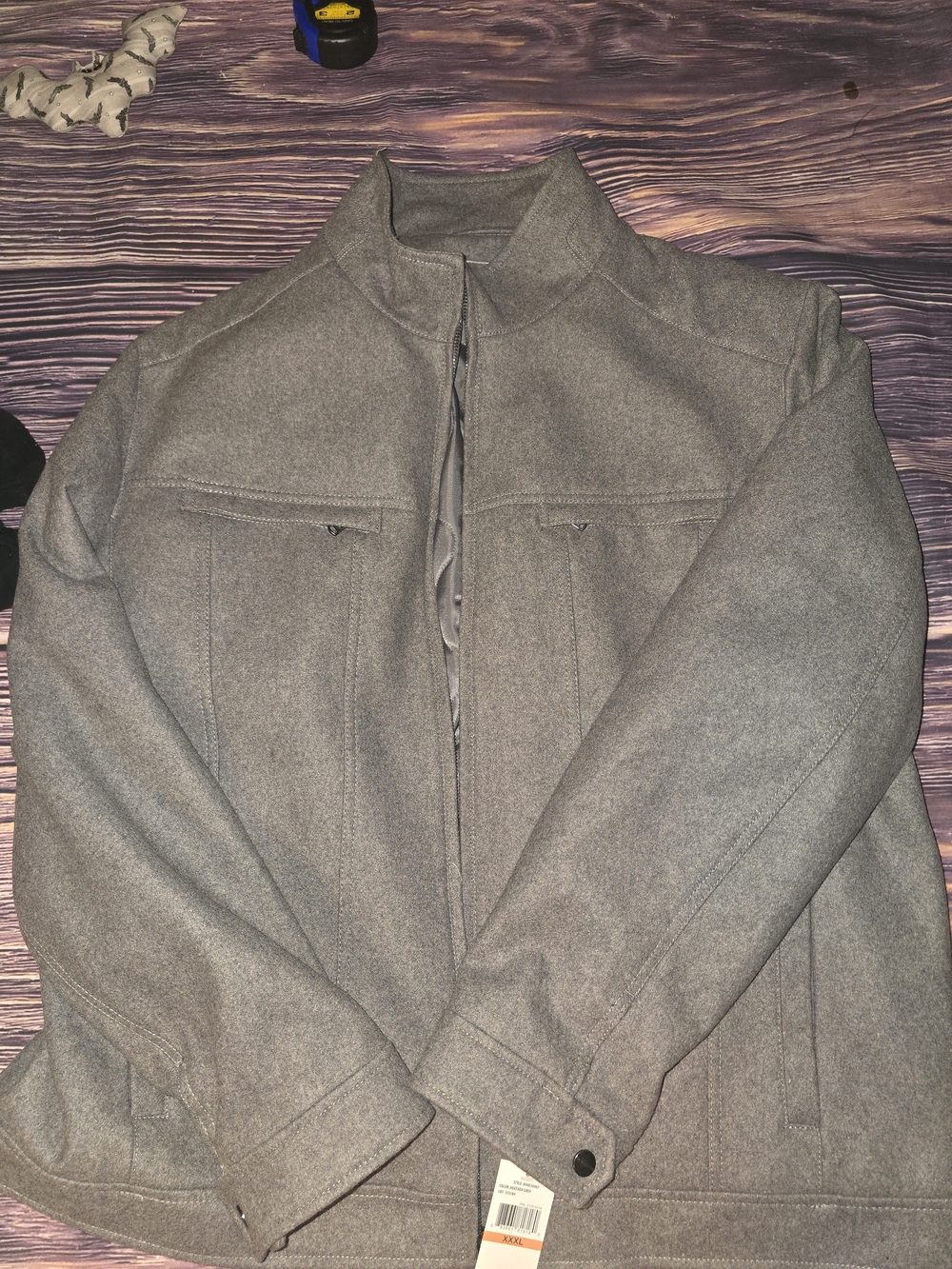 Men's Michael Kors Grey Wool-Blend Zip Front Jacket XXXL NWT